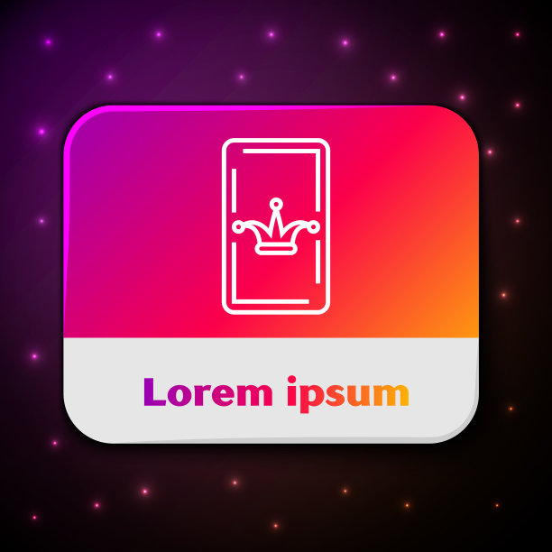 白线小丑扑克牌图标孤立上图片下载