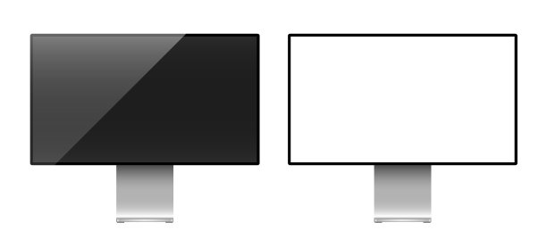 电脑显示器模板大黑白图片下载