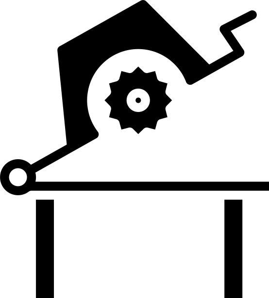 黑色表锯为木制品图标隔离上图片下载