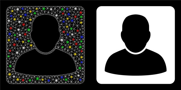 Flare mesh 2d man vcard图标与Flare spots图片下载