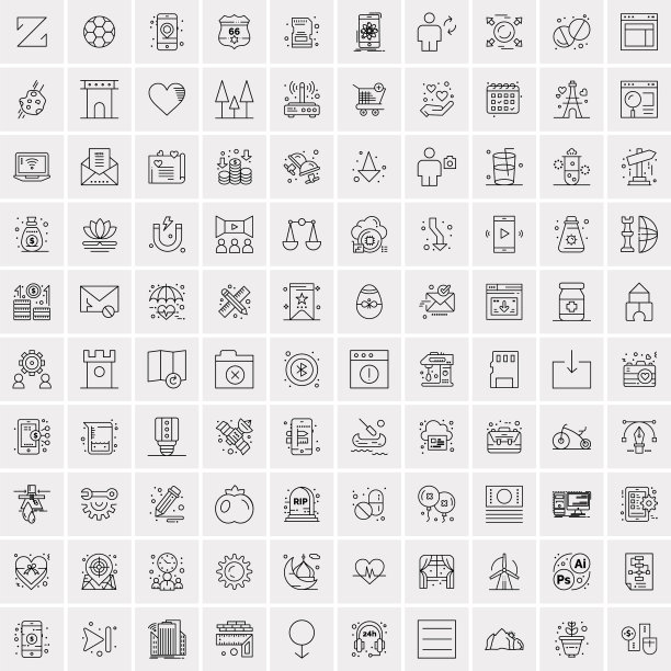 包100万能线图标移动和图片下载