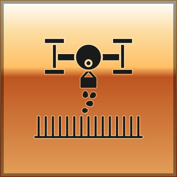 配有无人机控制的黑色智能农场图片下载