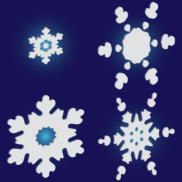 把圣诞纸雪花放在蓝色图片下载