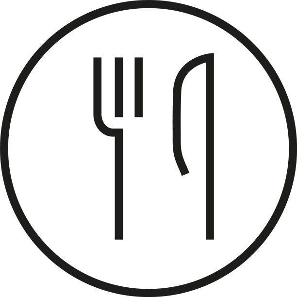 餐叉刀服务简单线性图片下载