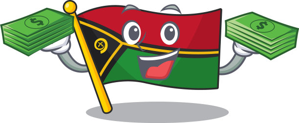 非常开心的瓦努阿图旗与卷轴字图片下载