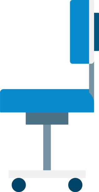 牙医轮椅图标平孤立图片下载