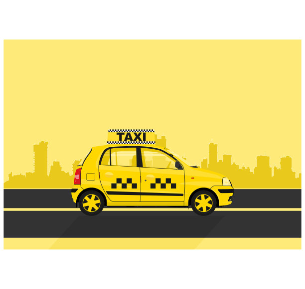 黄色的出租车图片下载
