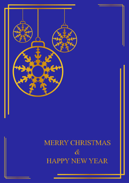 新年和圣诞快乐贺卡图片下载