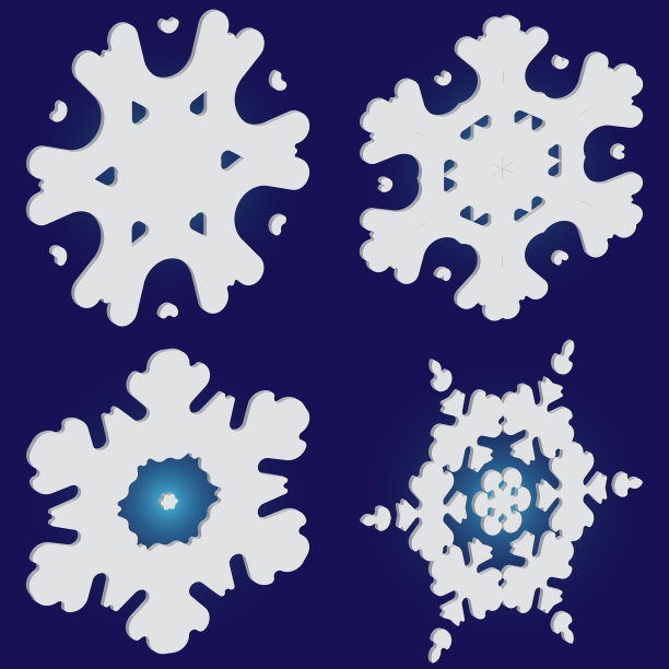 把圣诞纸雪花放在蓝色图片下载