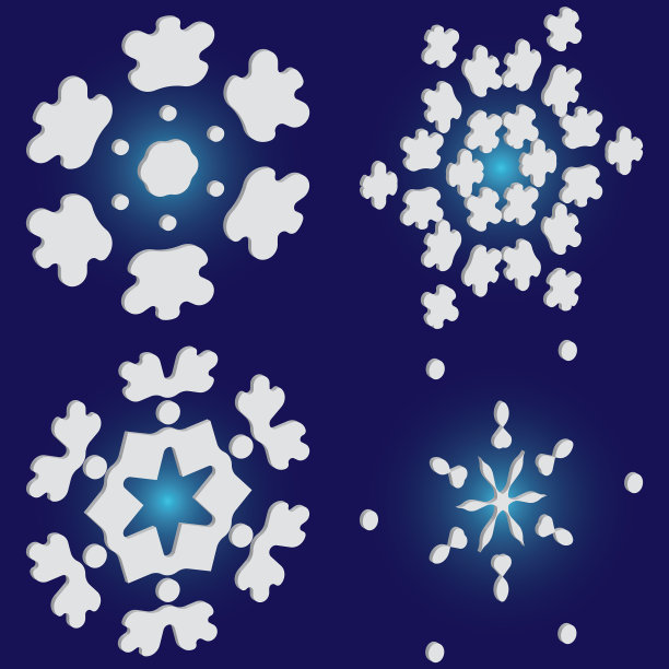 把圣诞纸雪花放在蓝色图片下载