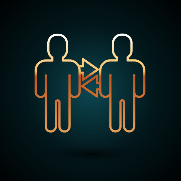 金线项目团队基地图标孤立在黑暗中图片下载