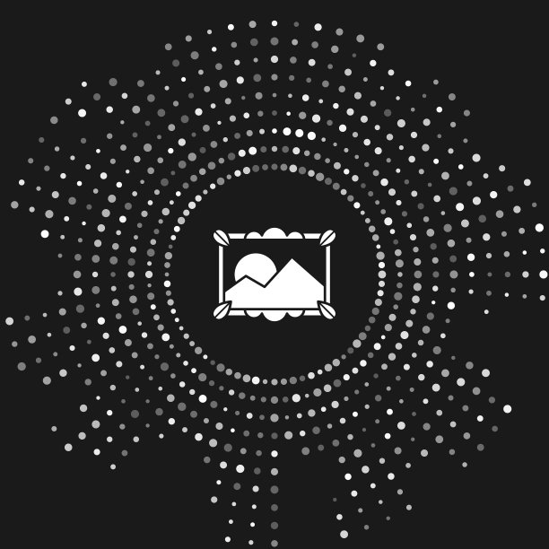 白色图片风景图标孤立在灰色图片下载