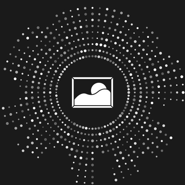 白色图片风景图标孤立在灰色图片下载