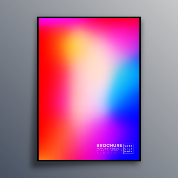 抽象海报设计与色彩渐变图片下载