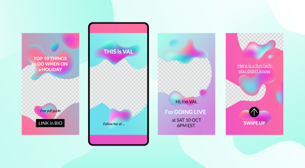 手机故事明亮的模板图片下载