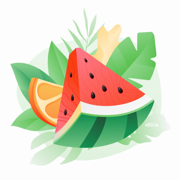 西瓜橙片图片下载