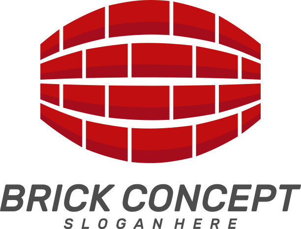 砖砌建筑标志设计砖砌简单图片下载