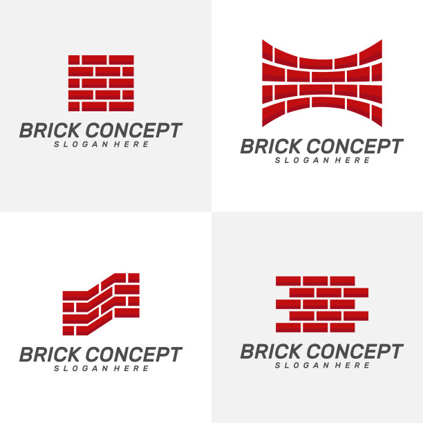 砌砖建筑标识设计图片下载