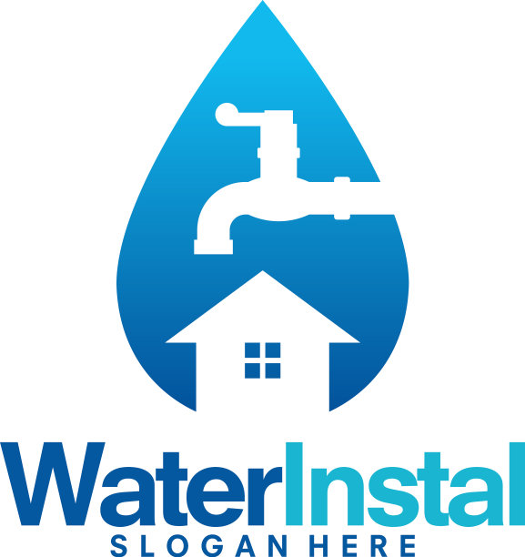 水管安装标志模板水图片下载