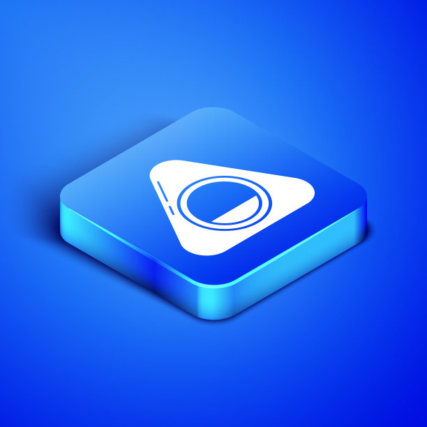 等距的宠物床图标孤立在蓝色图片下载