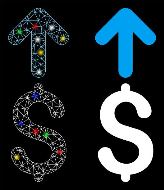 光滑的网格2d发送美元图标耀斑图片下载