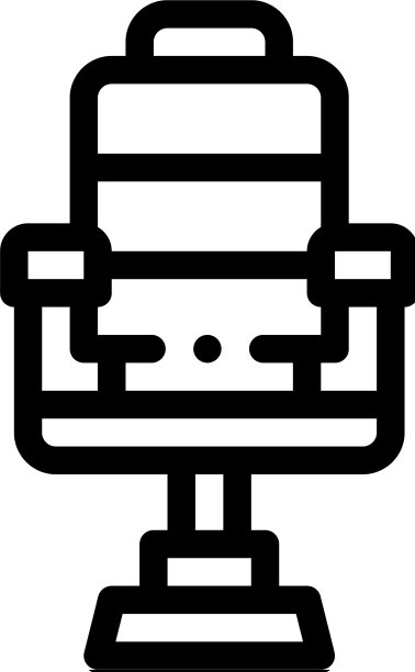 理发店扶手椅图标轮廓图片下载