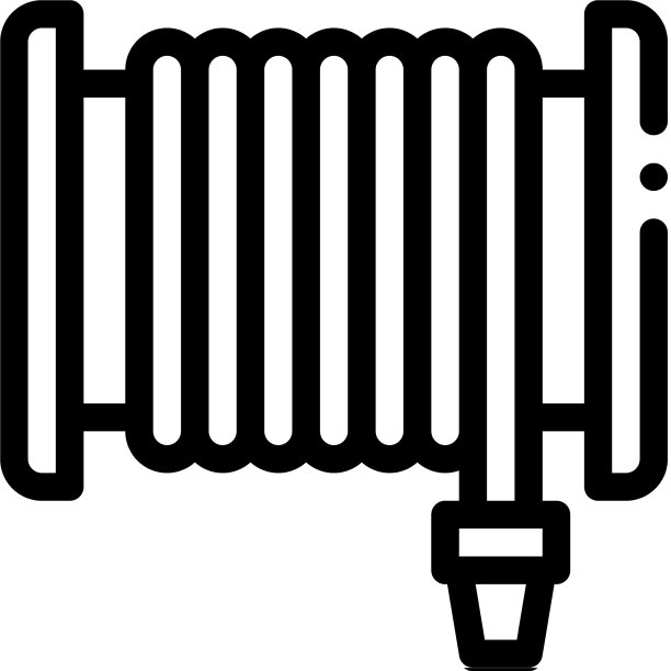 消防水带卷轴图标轮廓图片下载