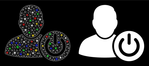 耀斑网格2d用户登出图标耀斑点图片下载