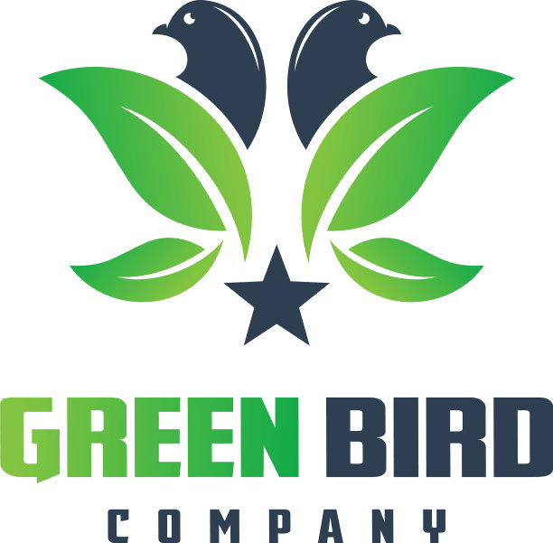 绿叶鸟标志设计图片下载