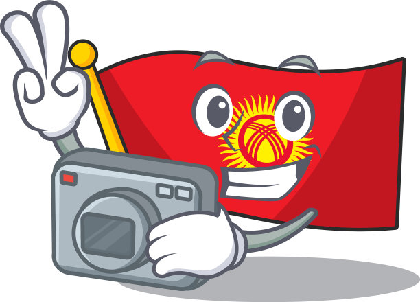 专业摄影师旗帜吉尔吉斯斯坦卷轴图片下载