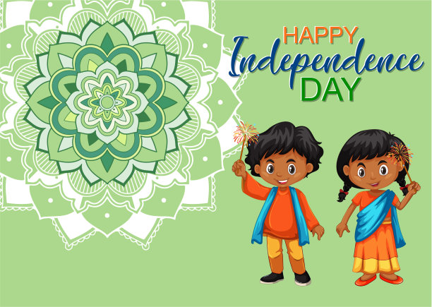 公众假日海报设计与快乐的孩子图片下载