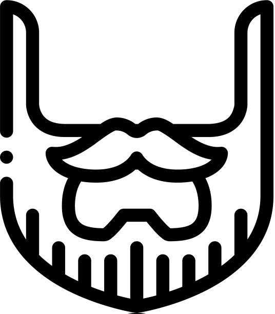 胡须胡须图标轮廓图片下载