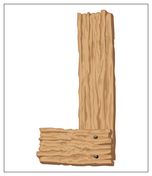 白色背景上孤立的木质字母图片下载