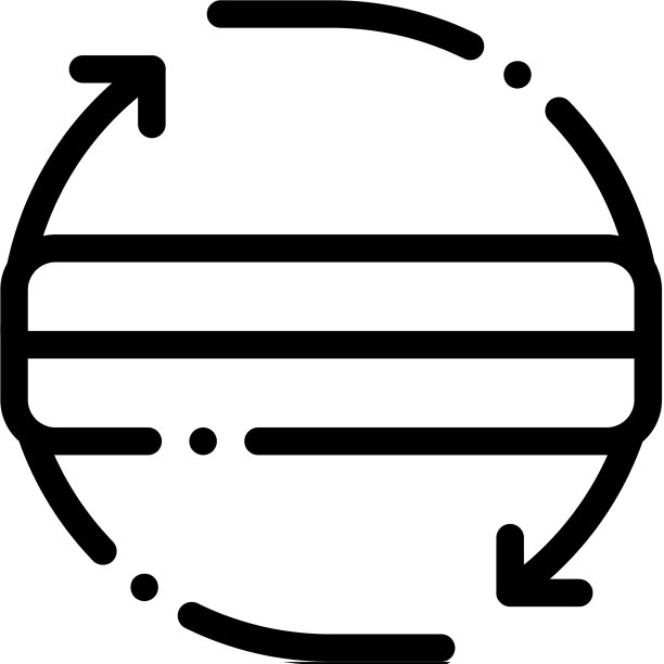 床垫两侧箭头图标的轮廓图片下载