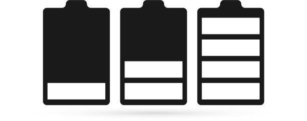 黑色电池图标孤立象形图图片下载