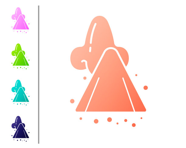 珊瑚流鼻图标孤立在白色的背景图片下载