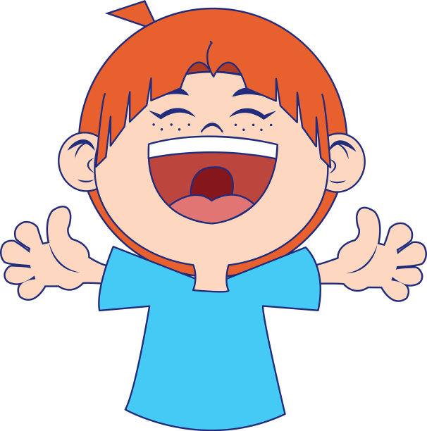 卡通快乐男孩笑图标图片下载