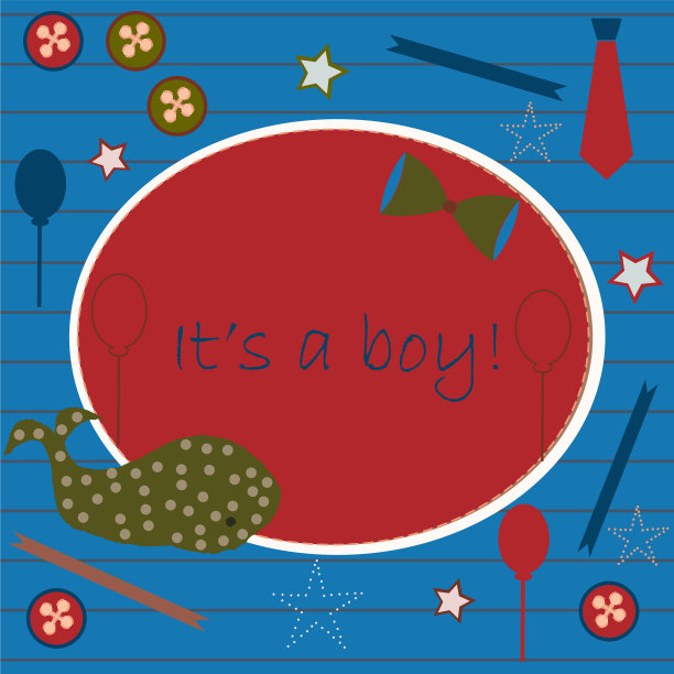 婴儿出生通告派对图片下载