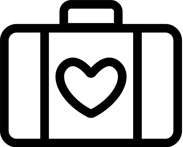 婚礼旅程图标孤立轮廓图片下载