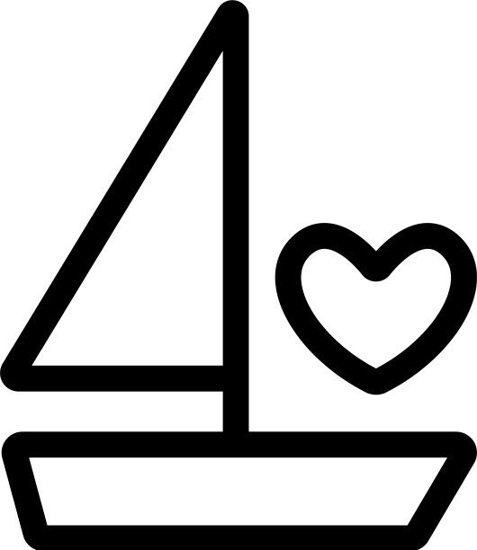 婚礼邮轮图标孤立轮廓图片下载