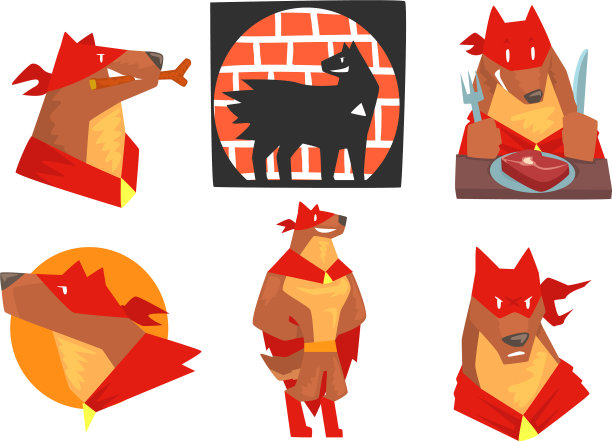 穿着红色斗篷的狗狗超级英雄图片下载