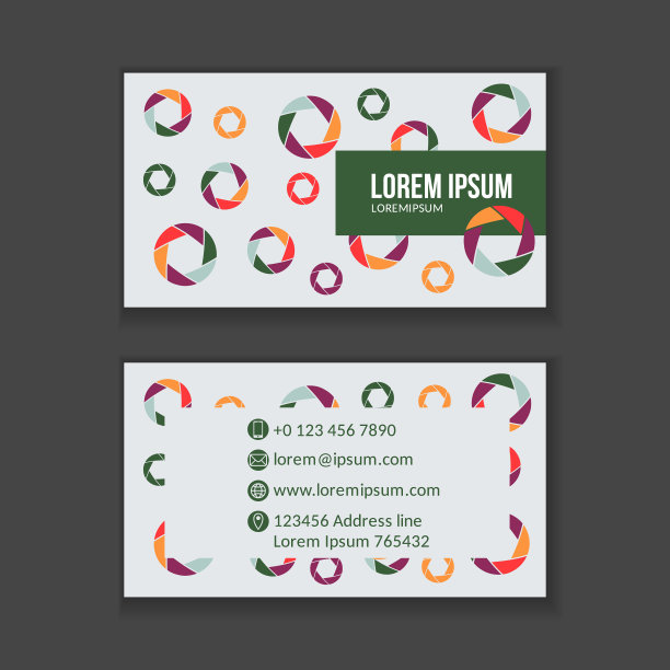 创意名片模板与隔膜图片下载