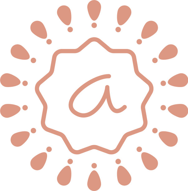 字母一抽象花卉美容护理标志符号图片下载