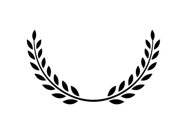 月桂花圈奖树枝胜利图标图片下载