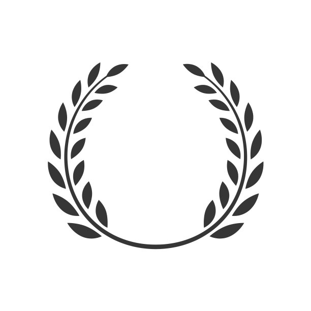 月桂花圈奖树枝胜利图标图片下载