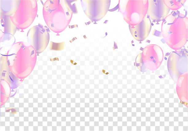 气球和蛇形图案的节日海报图片下载