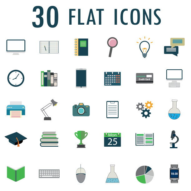 30个网页设计对象，商务办公室和图片下载