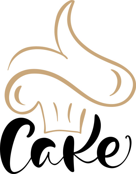 蛋糕上的文字书法带有甜甜的标志图片下载