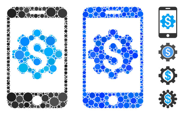 移动银行设置马赛克图标球项目图片下载