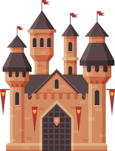 中世纪城堡童话般的城堡和塔图片下载